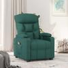 VidaXL Recliner Massage Chair Dark Green Fabric 3093473