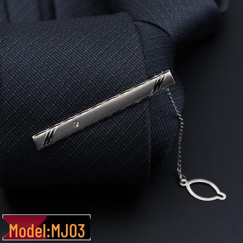 Мужской серебряный формальный зажим для галстука - элегантный и профессиональный дизайн