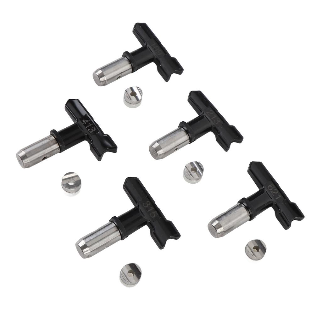 5 Набор Безвоздушных Наконечников для Распылителя Детали для Окрасочного Пистолета Распылительной Машины 109 213 315 413 621 Сопло Черный