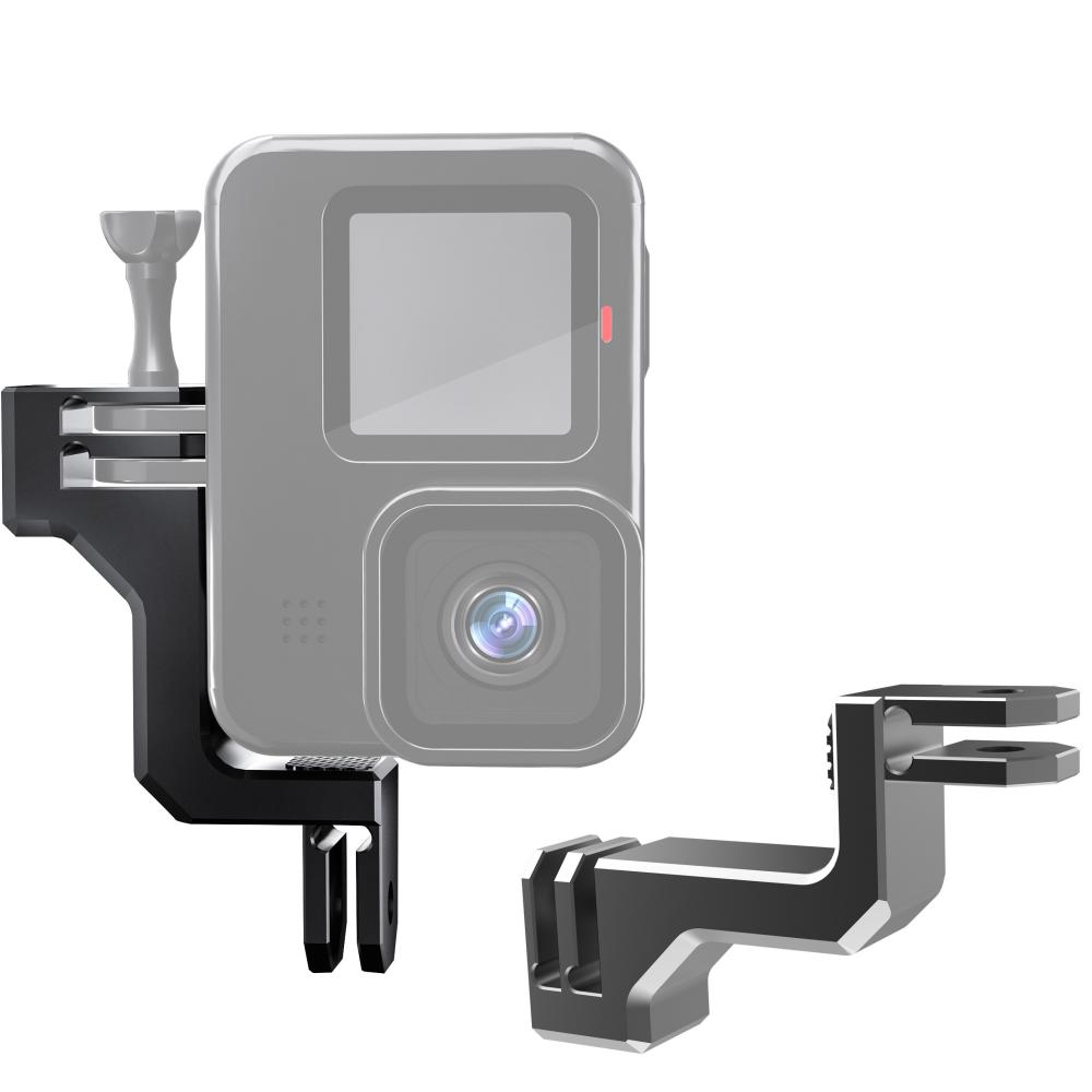 For Gopro 12 11 10 9 CNC Action camera Vertical Bracket Adjusting Arm Mount Adapter Vertical Shooting First-view Accessories 2