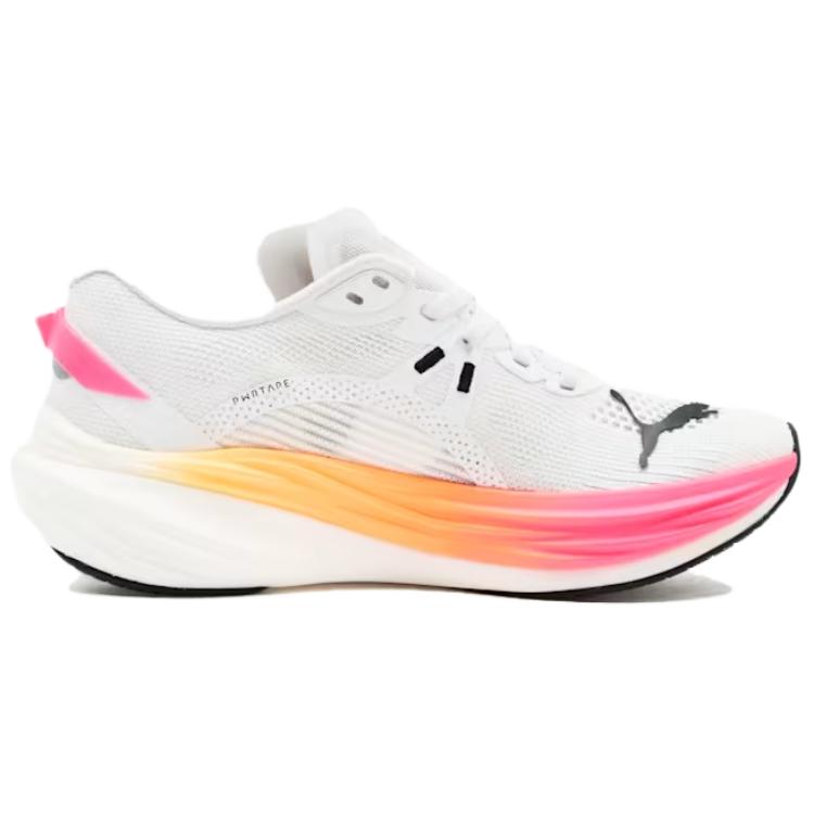 Puma Deviate Nitro 3 Удобные Прочные Дышащие Низкие Беговые Кроссовки Женские Беговые Кроссовки Белые 378450-04