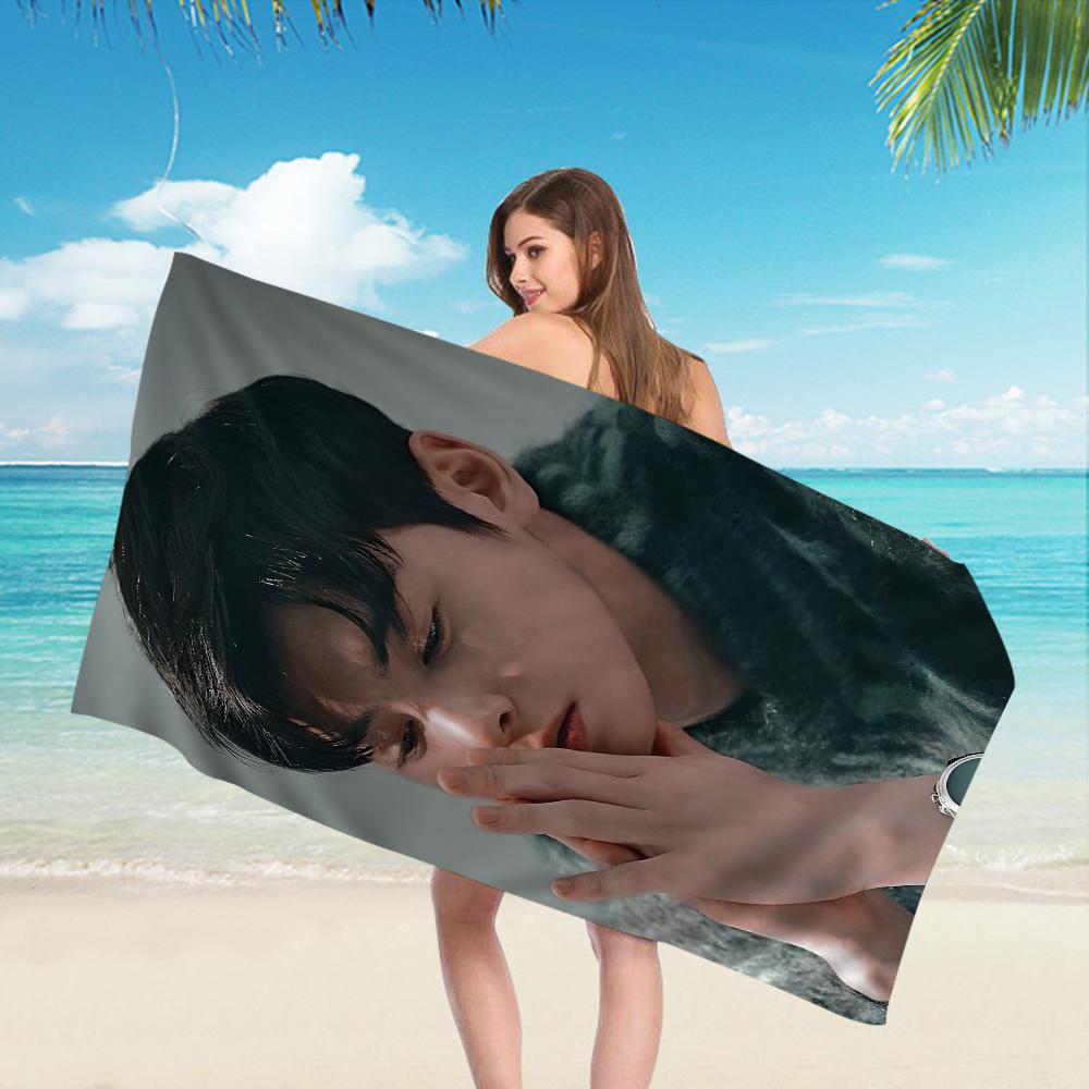 Korea Cha Eun Woo Towel Microfiber Beach Towel Absorbent Quick dry Soft Yoga Swimming Resort Mountain Climbing Towel