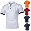 Men's Polo Shirt Casual Solid Color Lapel Cotton Blend Short Sleeve Business