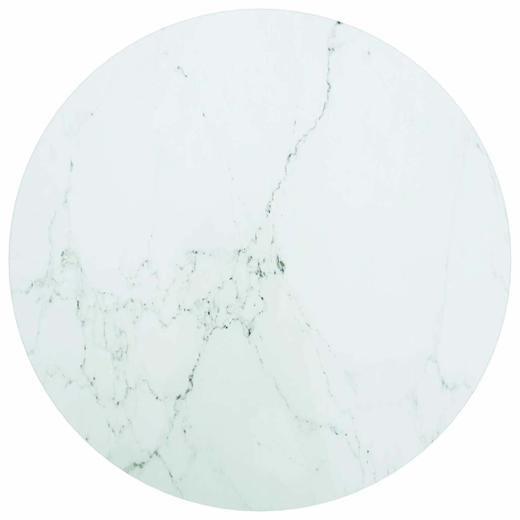 Vidaxl Blat Do Stołu, Biały, 50X0,8 Cm, Szkło Ze Wzorem Marmuru