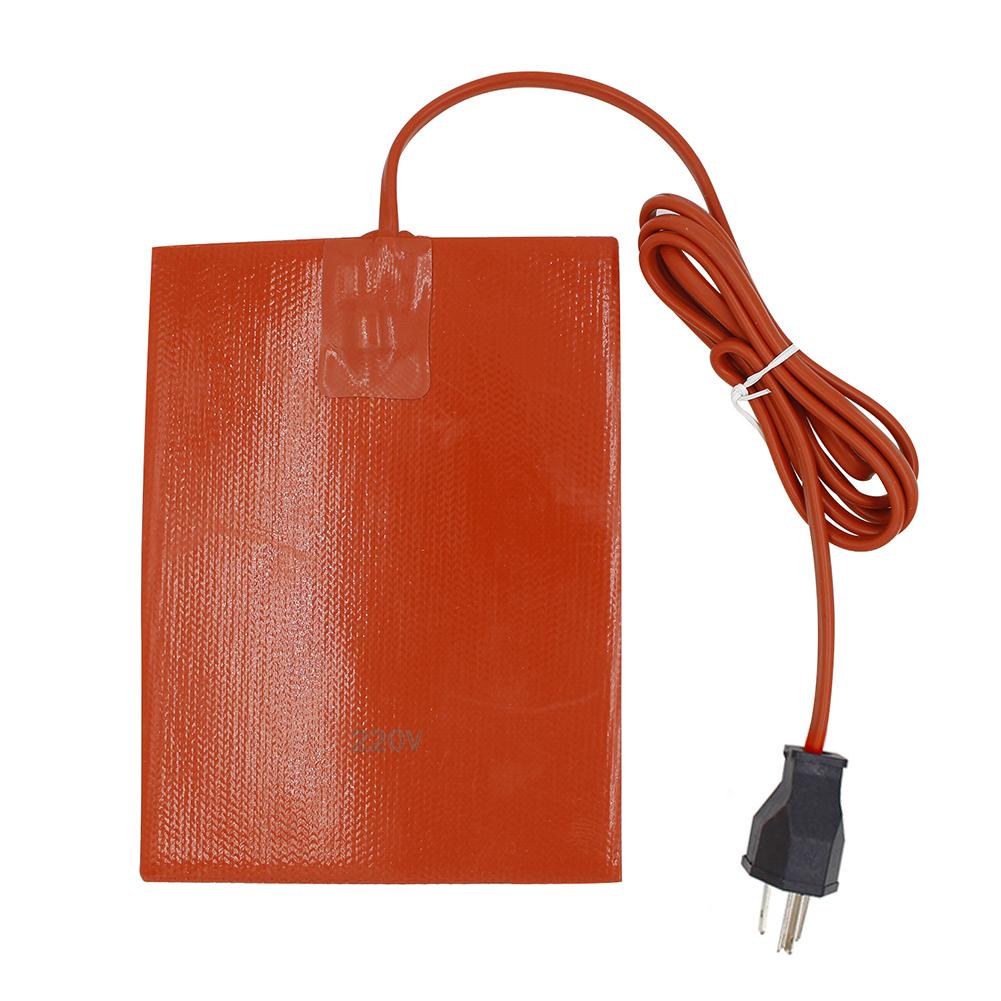 110V 220V 300W Flexible Waterproof Silicon Pad 15x20cm Wire Heater Car Engine Block Oil Pan Hydraulic Tank Heating Plate Mat
