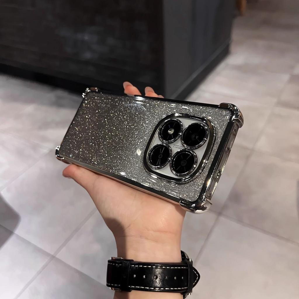 Применимо к чехлу для мобильного телефона серии Redmi note11pro с блестками, гальванизированному противоударному чехлу, чехлу для мобильного телефона с пленкой для объектива