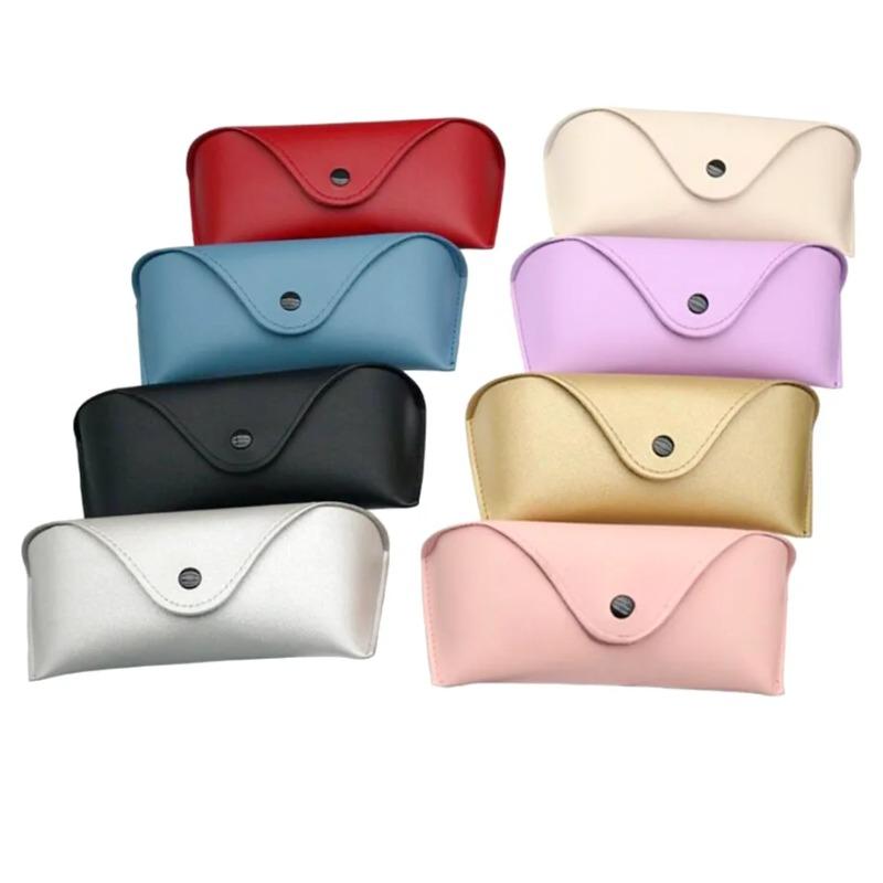 Портативная сумка для очков из ПУ, футляр для солнцезащитных очков, простая однотонная коробка для хранения очков, устойчивая к давлению сумка для солнцезащитных очков