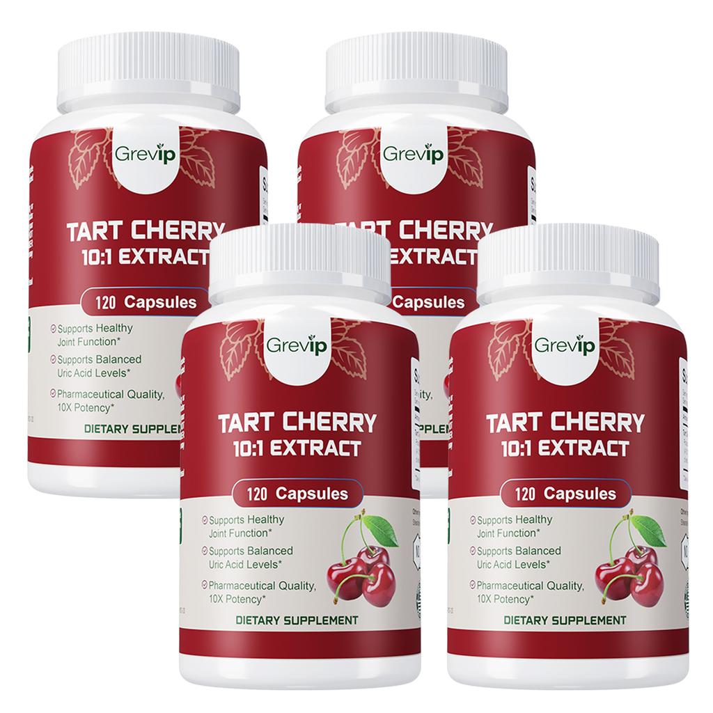 Grevip - Tart Cherry 10:1 Extract Dietary Supplement Capsules - Joint Health