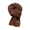 Winter Scarf Solid Color Thickened Warm Knitting Scarf Men Women Long Neck Wrap Garment Clothing Accessories