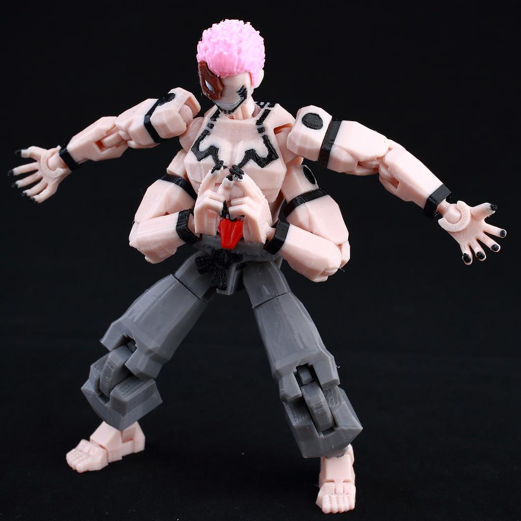 3d Printed Dummy13 Jujutsu Kaisen Ryomen Sukuna Action Figure Anime Model Toys Multi-Jointed Poseable Collectible Toy Gift