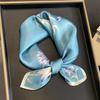 Fashion Real Silk Scarf  Square Bandelet Women's Silk Temperament Small Scarf Neck Decorative Wrap Printed Scarves Ethnic Scarf