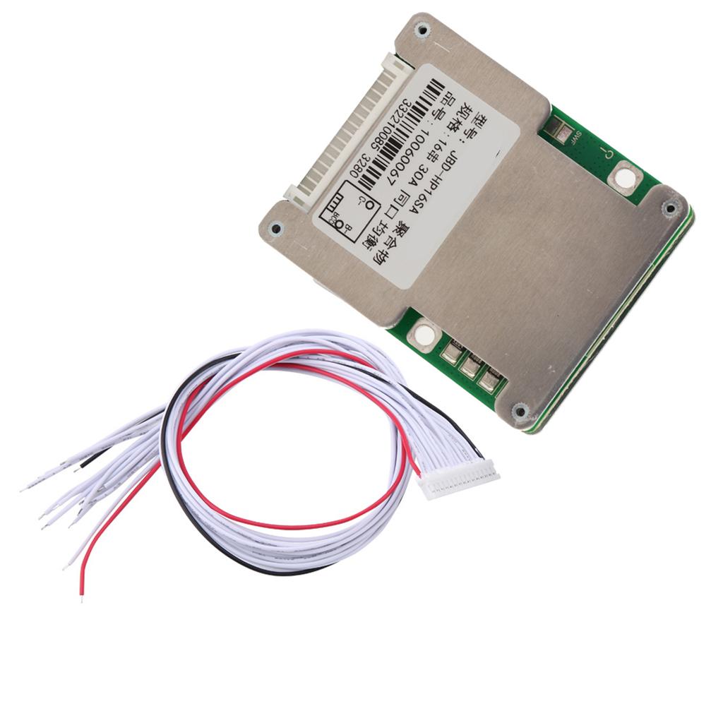 16S 48V60V Lithium Battery Balance Protection Board with Aluminum Heatsink (3.63.7V 30A)