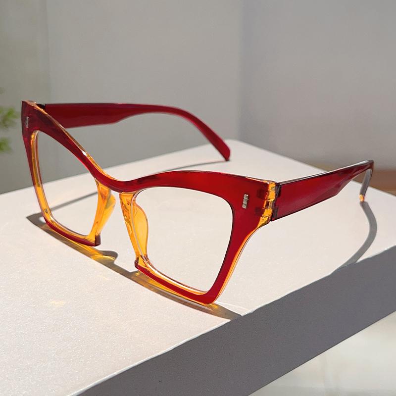 KAMMPT Большие очки кошачий глаз женские новые модные оптические оправы с блокировкой синего света винтажные стильные очки с лоскутным декором