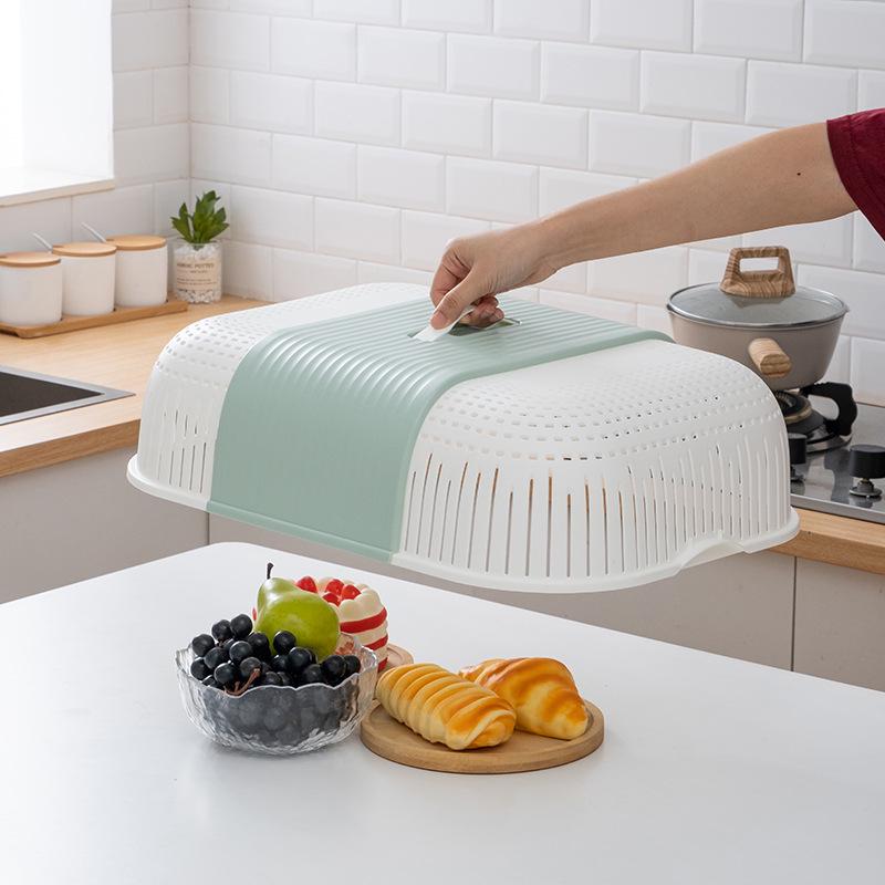 Складная Дышащая Прямоугольная Пыленепроницаемая Крышка для Блюд - Защита от Мух, Большой и Маленький Размеры
