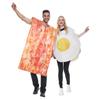 Adult Bacon and Sunny Eggs Breakfast Halloween Costumes Funny Food Couple Outfits