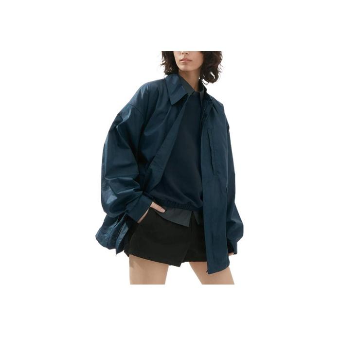 Uniqlo Однотонный карманный однобортный пиджак Мужские пиджаки Темно-синий 457986-67