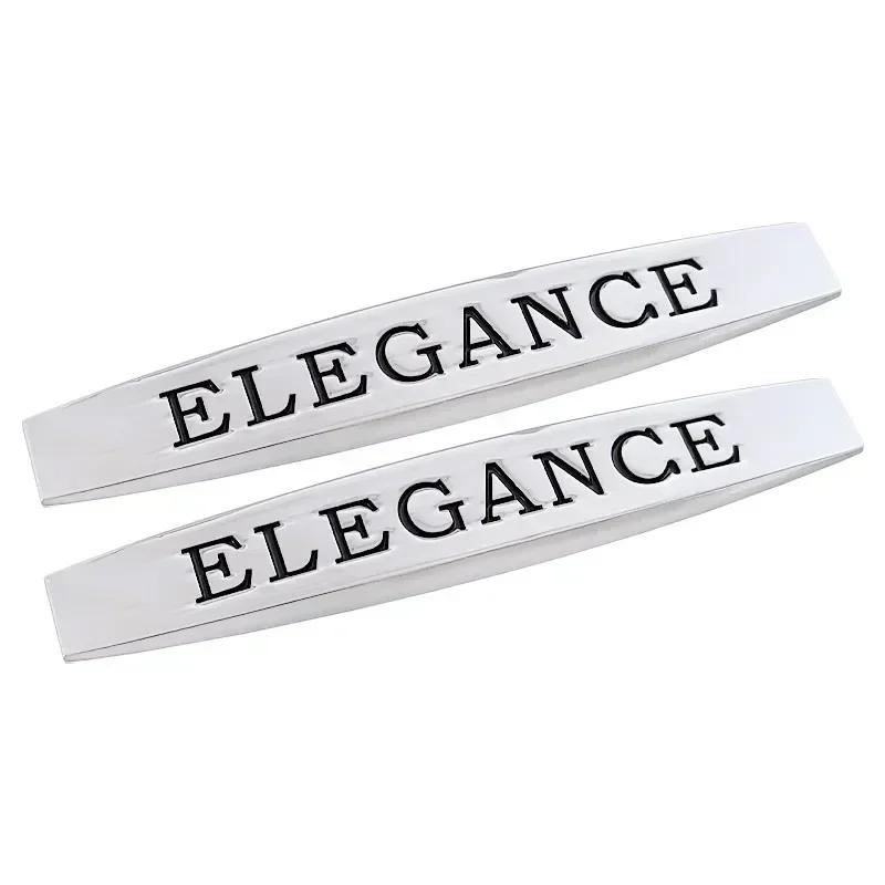 2pcs Metal Car Front Side Fender Emblem Badge Decals Accessories Elegance Sticker