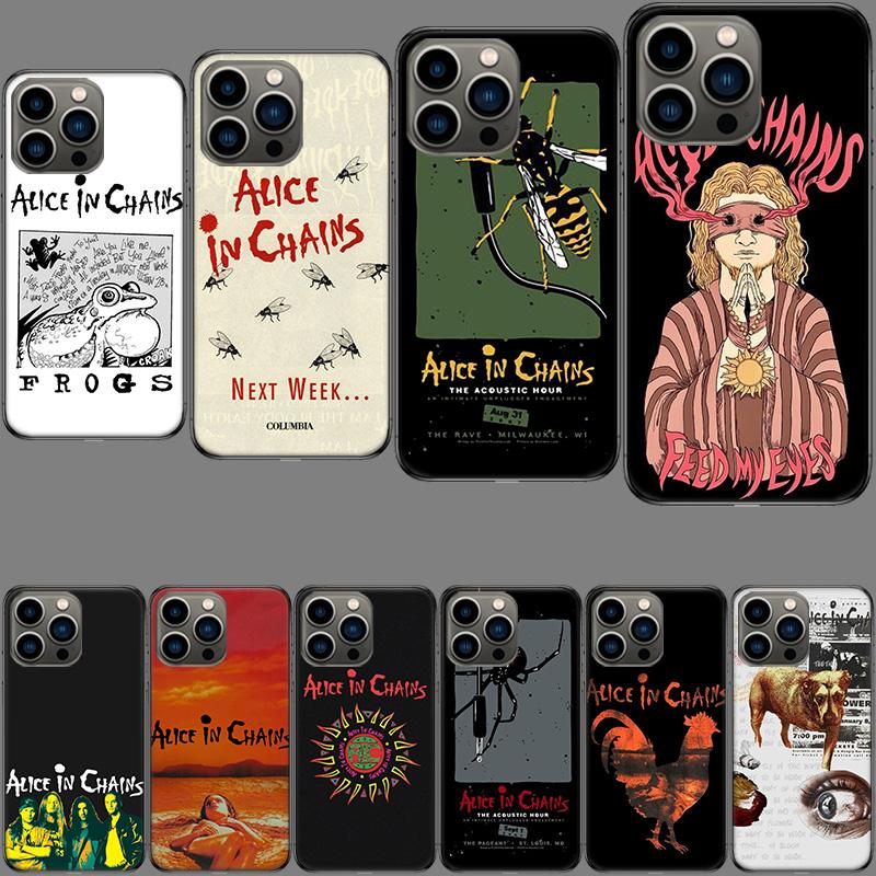Чехол для телефона Alice In Chains для iPhone 16E 15 Pro 14 Plus 17E 16 17 Pro Max Air 11 12 13 Mini Ударопрочный Чехол Милый C