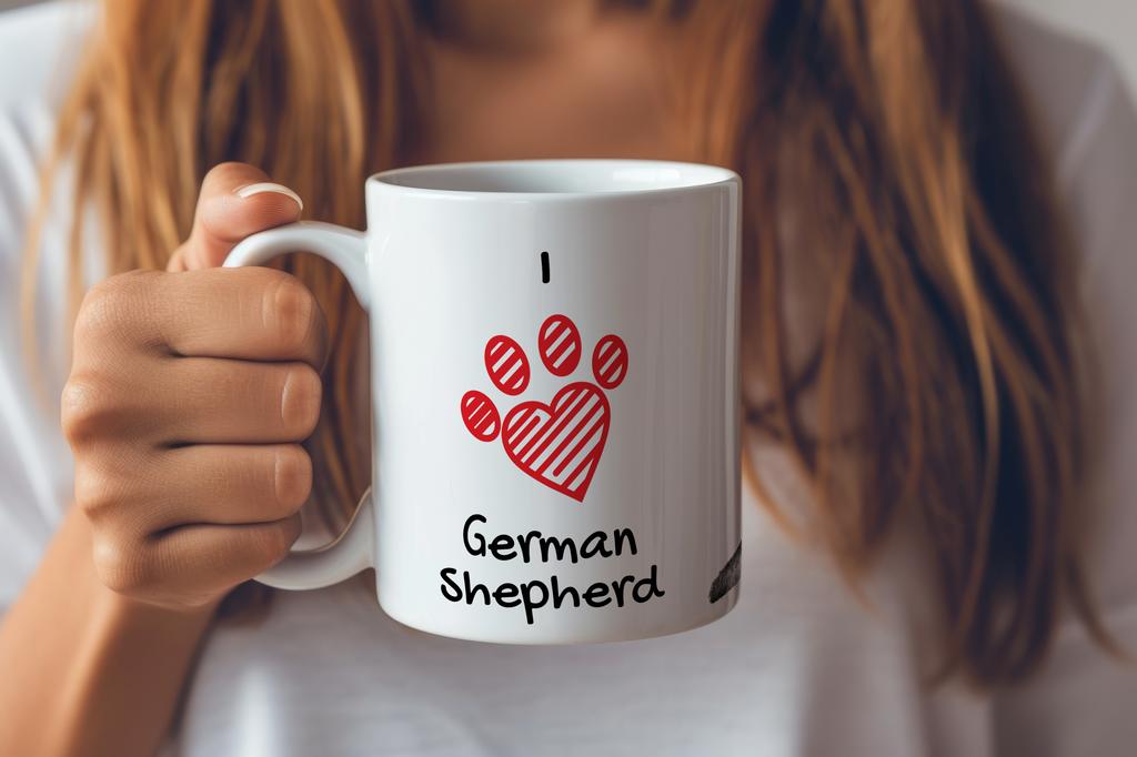 German Shepherd Dog, Alsatian Wolf Dog - cup with a dog, cute cup with graphics, a gift with your photo from the Art-Dog brand
