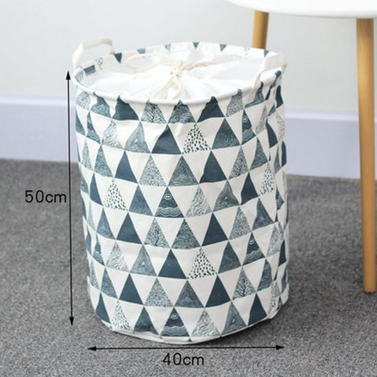 Extra Large Cotton Linen Folding Laundry Basket and Toy Hamper