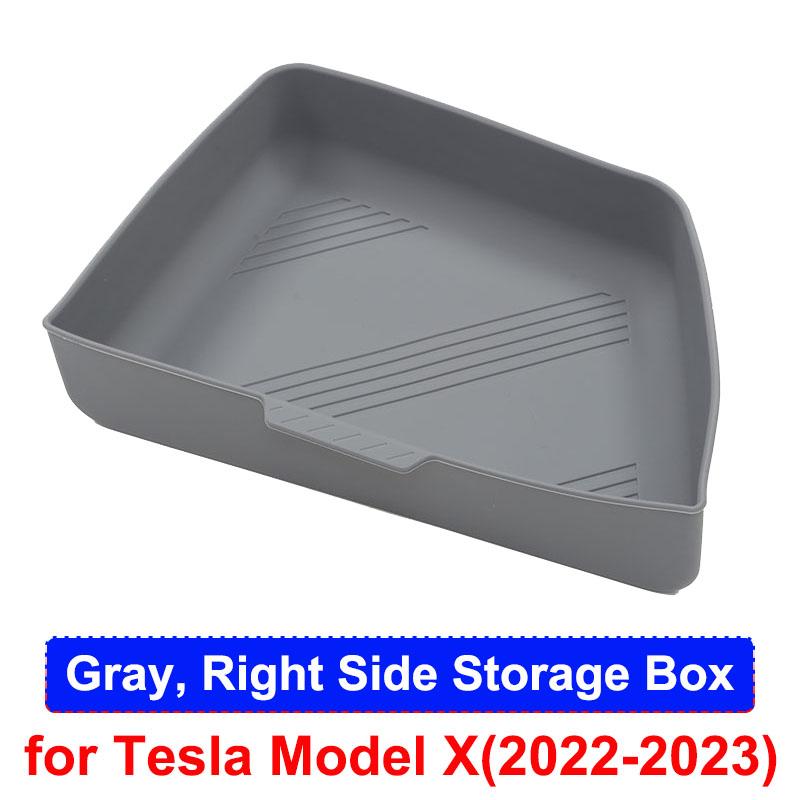 Для Tesla Model X Органайзер для хранения в заднем багажнике, ящик-лоток, силиконовый водонепроницаемый, ModelX 2023 2022, протектор, аксессуары для салона автомобиля