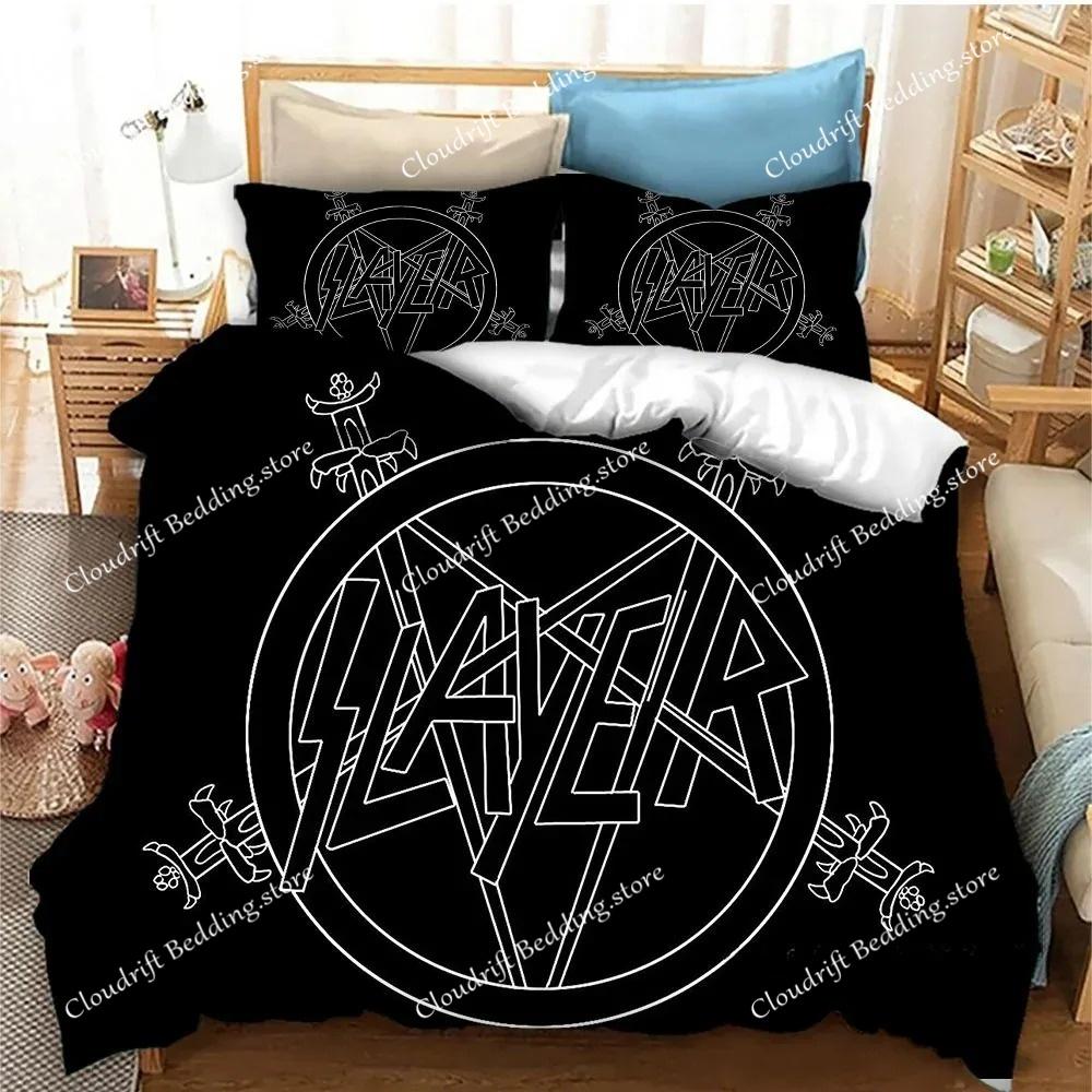 Slayer Heavy Metal Band Music Одеяло Постельное белье, пододеяльник Постельный комплект Одеяло Чехол Наволочка, размер King Queen Постельное белье для мальчиков