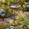 Cast Iron Metal Bird Feeder Five Prongs Base Feeding Stations Vintage Outdoor Bird Bath Yard