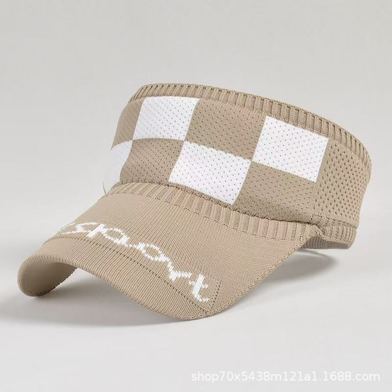 Женская летняя вязаная солнцезащитная и солнцезащитная шляпа с пустым верхом и защитой от солнца, новая солнцезащитная шляпа с утиным язычком