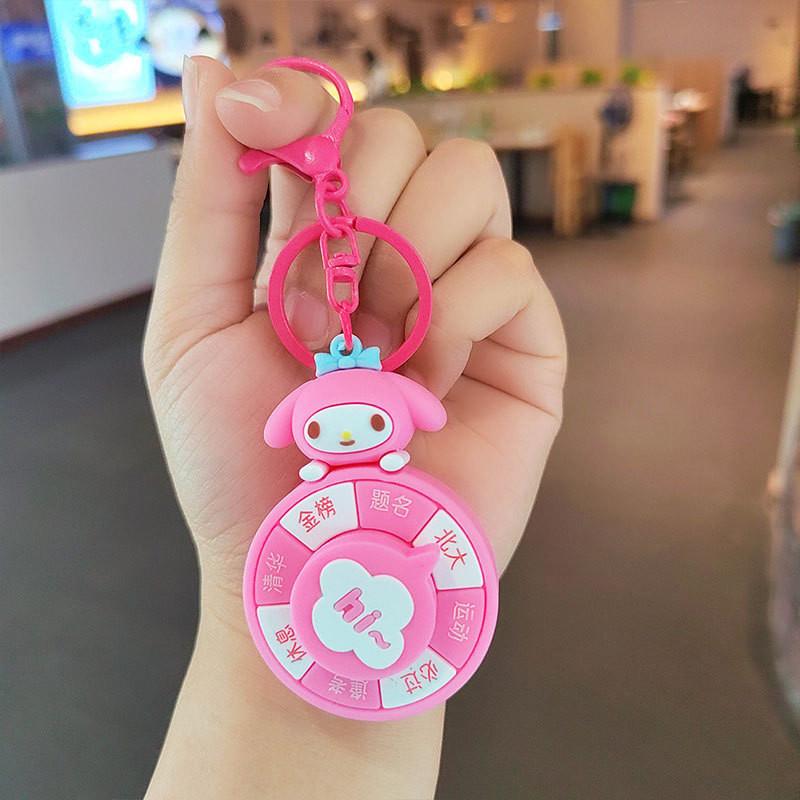 Adorable Silicone Cartoon Keychain With Rotating Charm Cute Gifts For All Occasions