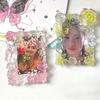 Handmade Flowers Acrylic Picture Frames for Women 3 Inch Kpop Photocard Frame INS Style Creative Girls Gifts Home Decoration