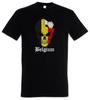 Belgium Football Skull I T-Shirt Belgian Soccer Flag Banner World Championship