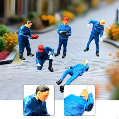 5 штук Миниатюрные фигурки масштаба 1/64 Мини-люди Фигурки Автомобиль Крошечные DIY-проекты Коллекционные Микро