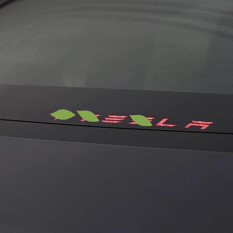 Для Tesla model 3/S/X наклейки на заднее стекло автомобиля, индивидуальный логотип, задний фонарь, 3D стоп-сигнал, декоративные наклейки для Tesla