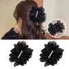 Quality Material Grab Clip Mesh Design Shark Clip Korean Fashion Ponytail Hair Clip  Hair Styling