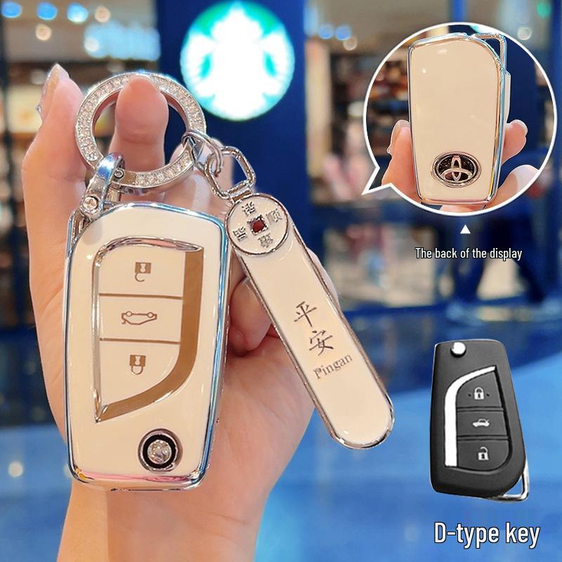 Чехол для ключа Toyota Camry, Corolla, RAV4, Landa, Avalon и Viloran (Женская версия)