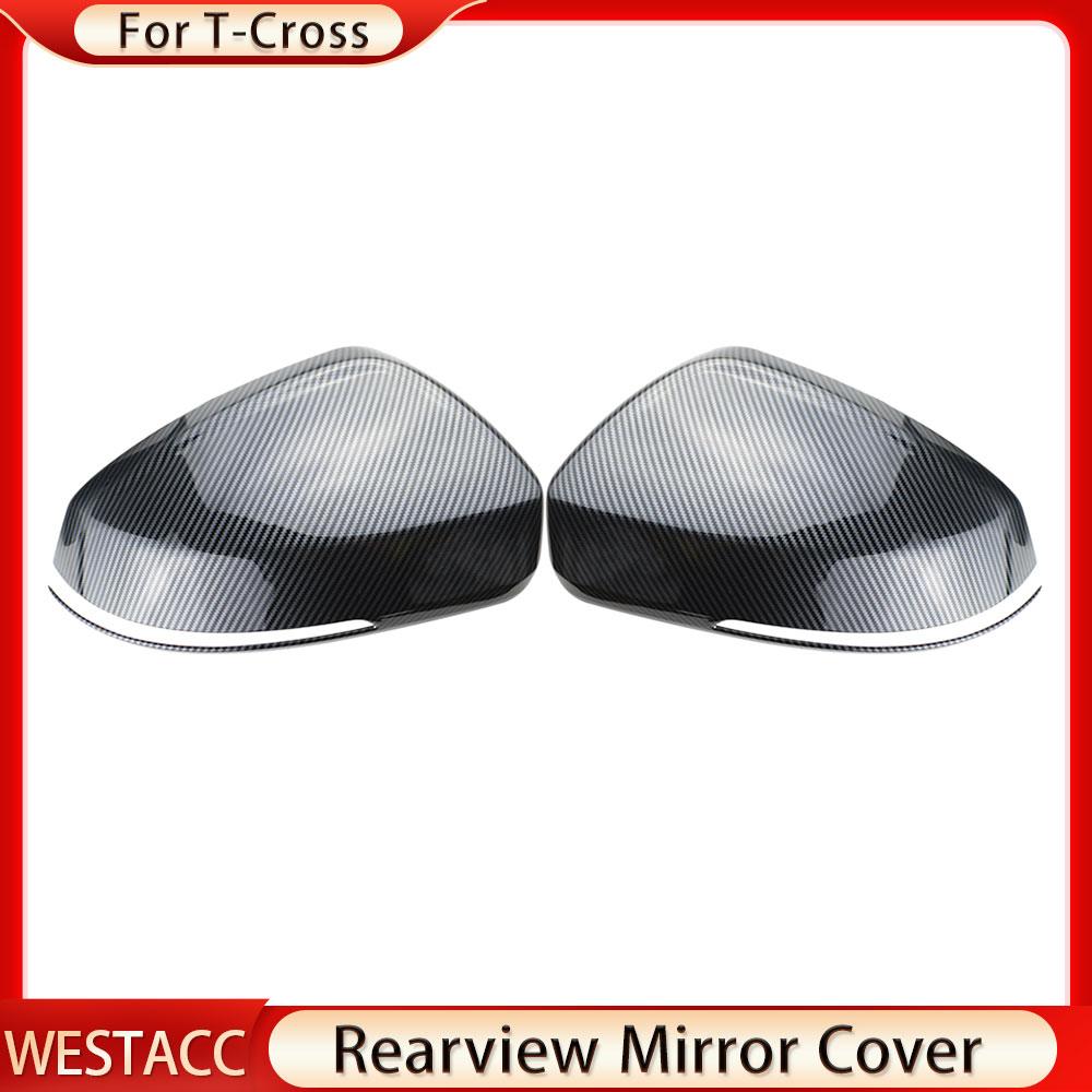 2 шт. Наклейка на боковое зеркало заднего вида для VW Volkswagen T-Cross Tcross 2018 2022 2023