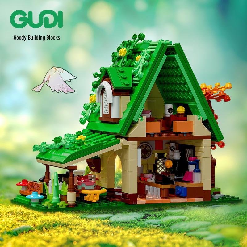 Gudi Educational Building Blocks: Coffee Shop Model Puzzle for Kids
