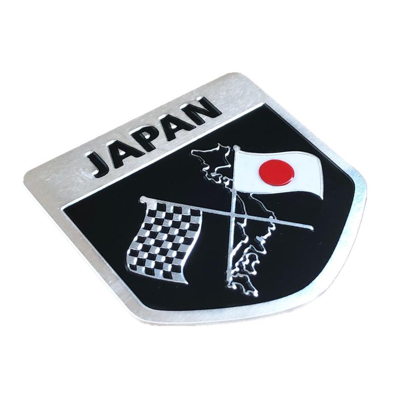 Flag Shield Emblem Metal Badge Car Truck Motorcycle Body Bumper Garnish Styling Sticker Car Accessories