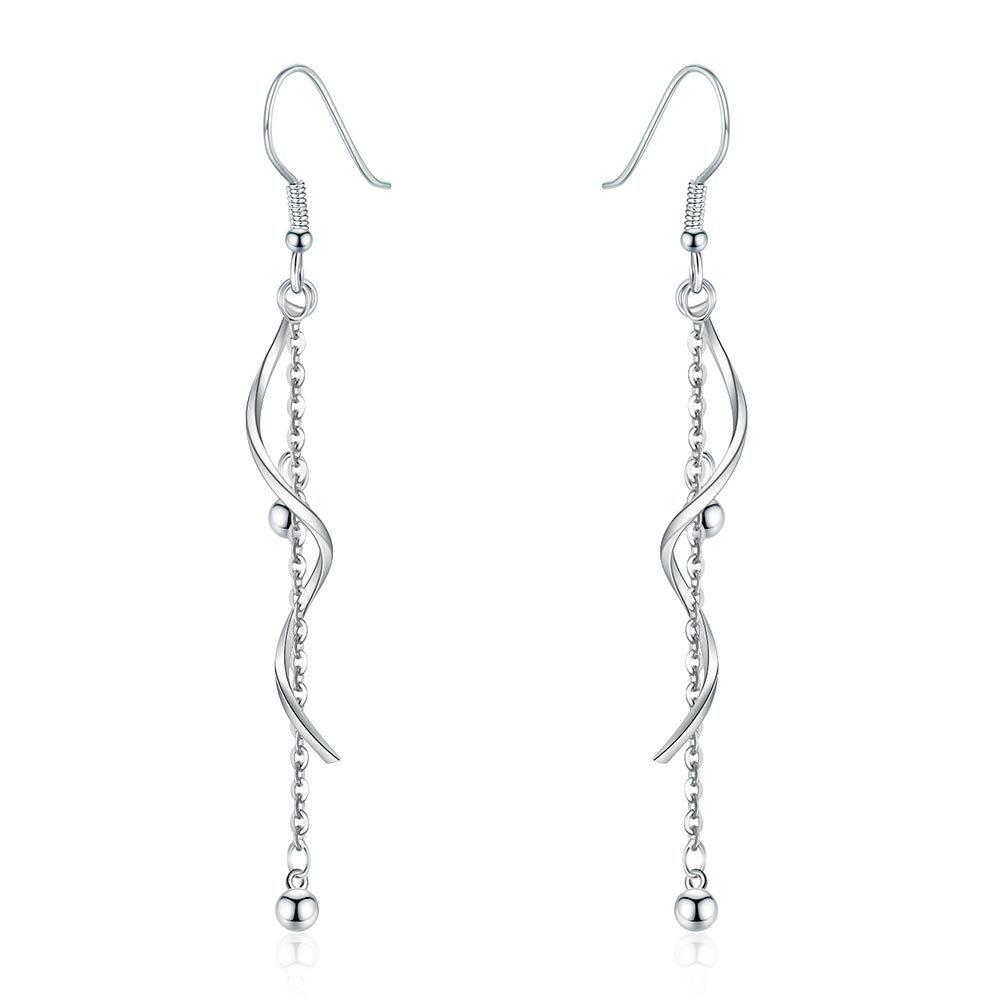 Волнистые и красивые серьги, женские преувеличенные цепочки с кисточками, длинные серьги, крючки для ушей