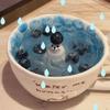 Cute Milk Anime Themed Cup Ceramic Coffee Cup Seal Swimming Pool Ceramic Mug  Gift For Coffee Lover