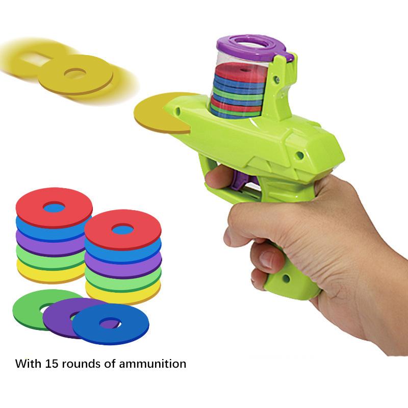 Children Carrot Saucer Gun Flying Saucer Guns Kids Fun Toys EVA Soft Bullets Toy Gun Pistol Toy Kids Outdoor Battle Sport Toys