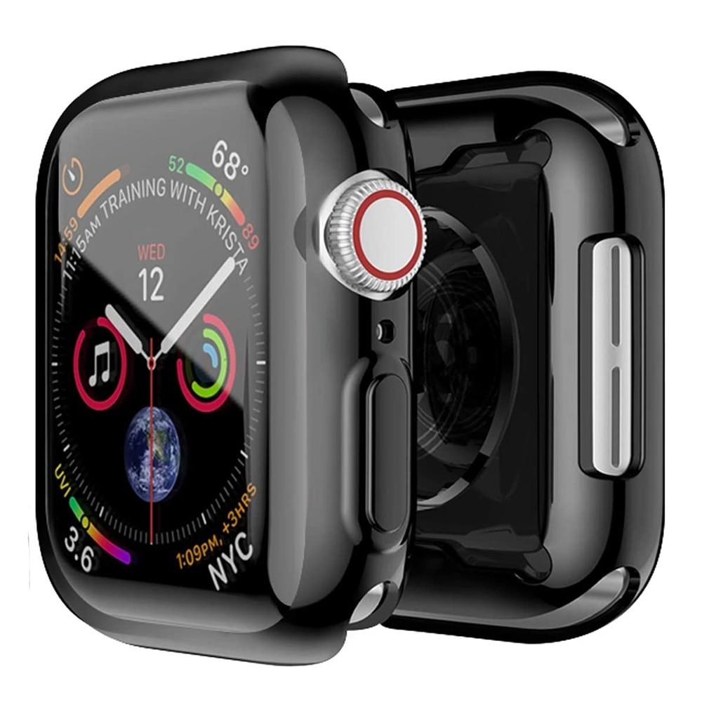 Тонкий чехол для часов 360 для Apple Watch Case 7 6 SE 5 4 3 2 1 42 мм 38 мм, мягкая прозрачная защитная пленка из ТПУ для iWatch 4 3 44 мм 40 мм