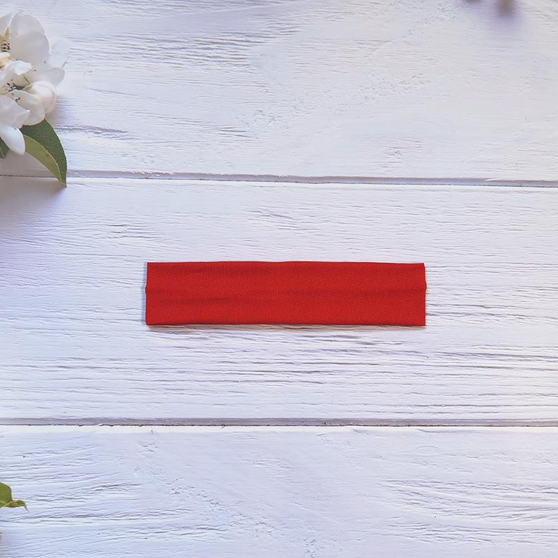 Высокоэластичная однотонная повязка на голову для занятий йогой и спортом - впитывающая пот, широкополый аксессуар для волос