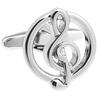 Treble Clef Circle Cufflinks Cufflinks Cufflinks N01922