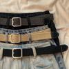 Fashion Knitted Belts No-hole Design Elastic Band Belts 105cm Unisex Universal Belts Jeans Accessories