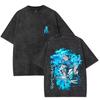 Japan Classic Hotblooded Anime BLEACH Graphic Print Tshirt Unisex Women Retro Washed Oneck Cotton Summer New Tee Oversized Top