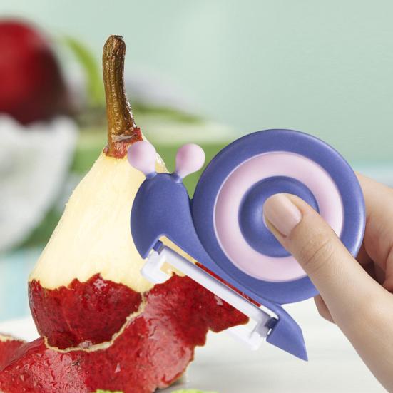 2 шт. Керамическая овощечистка-улитка, картофелечистка с нескользящей ручкой, овощечистка для фруктов и овощей для детей и взрослых, кухонный инструмент