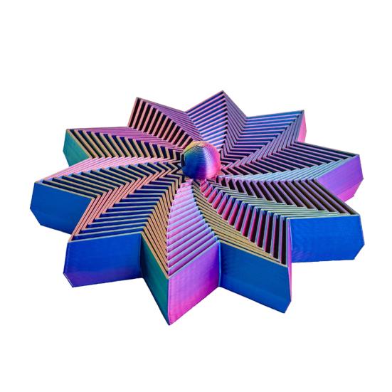 Расширенная сенсорная фиджет-звезда Вращающаяся спиральная звезда Фиджет-игрушка Вращающаяся башня Гибкая звезда с ручкой для снятия стресса и тревоги Домашняя офисная настольная игрушка