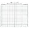 Gabion Baskets with High Arch 2 pcs 200x50x160 180 cm Galvanized Iron