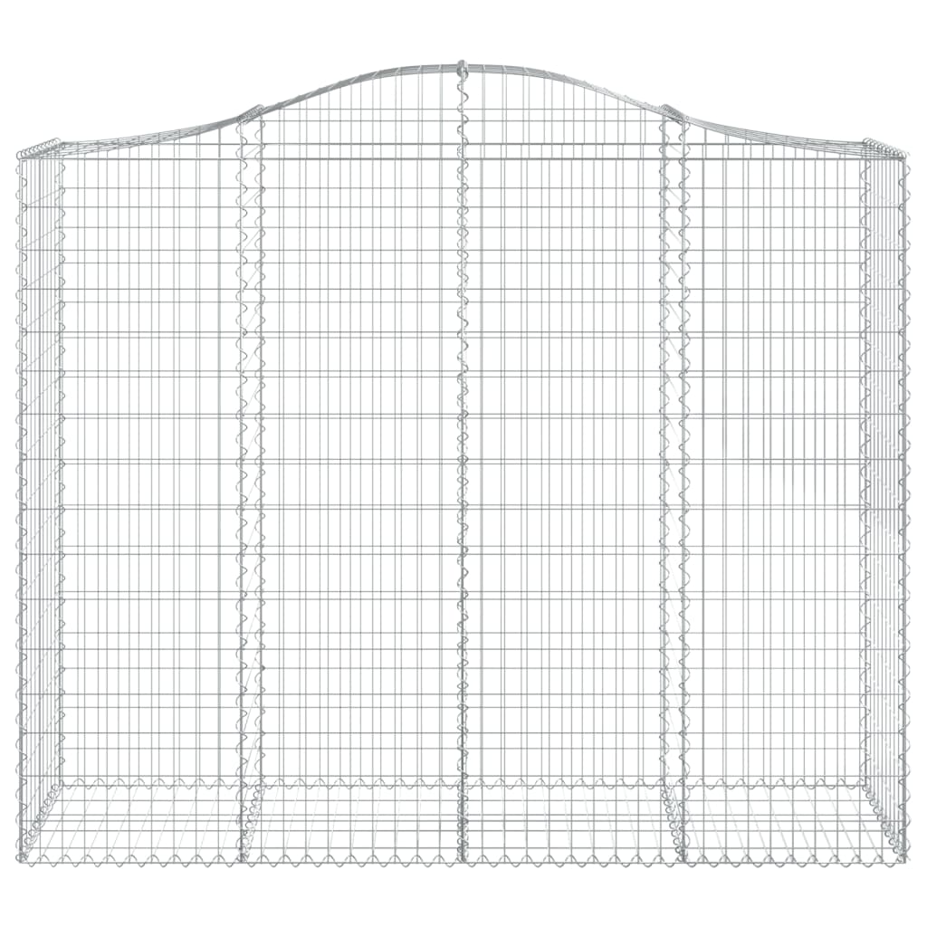 Gabion Baskets with High Arch 2 pcs 200x50x160 180 cm Galvanized Iron